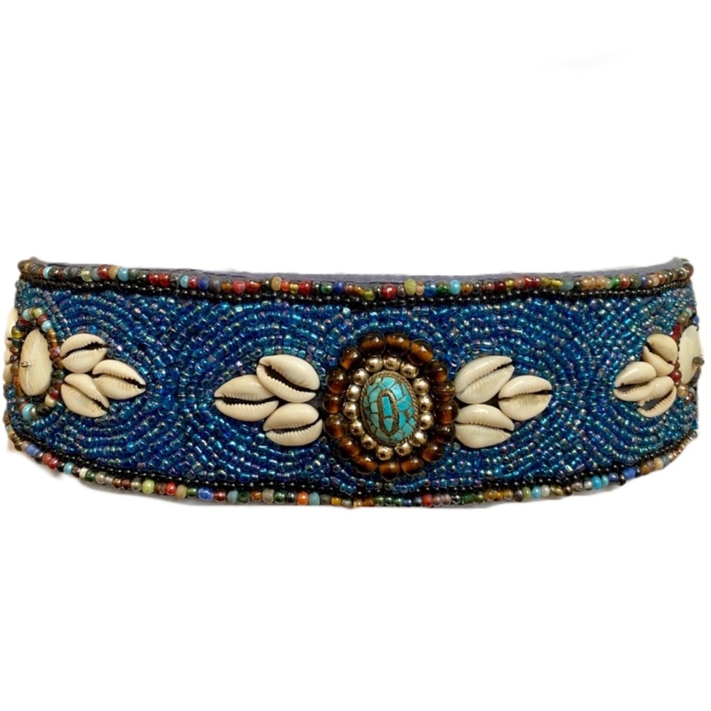 LAST CHANCE SALE! Adjustable Coastal Nautical Beach Beaded Cowrie Shell Belt